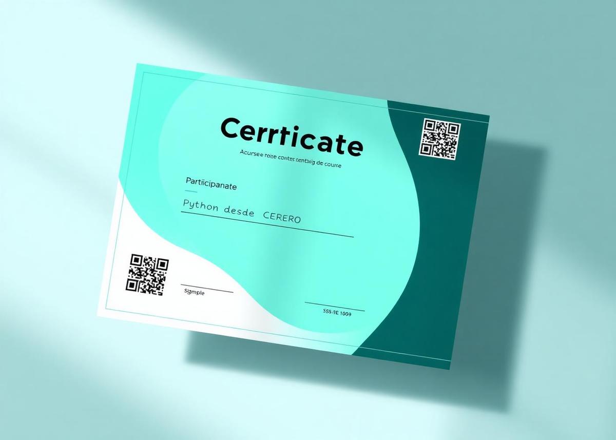 Ejemplo de certificado con código QR